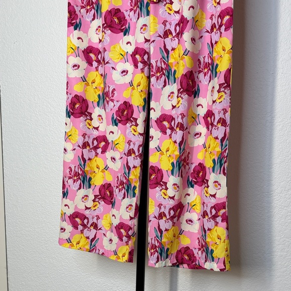 Mayoral Floral Wide Leg Pants - Pink, Yellow, White - Picture 6 of 11